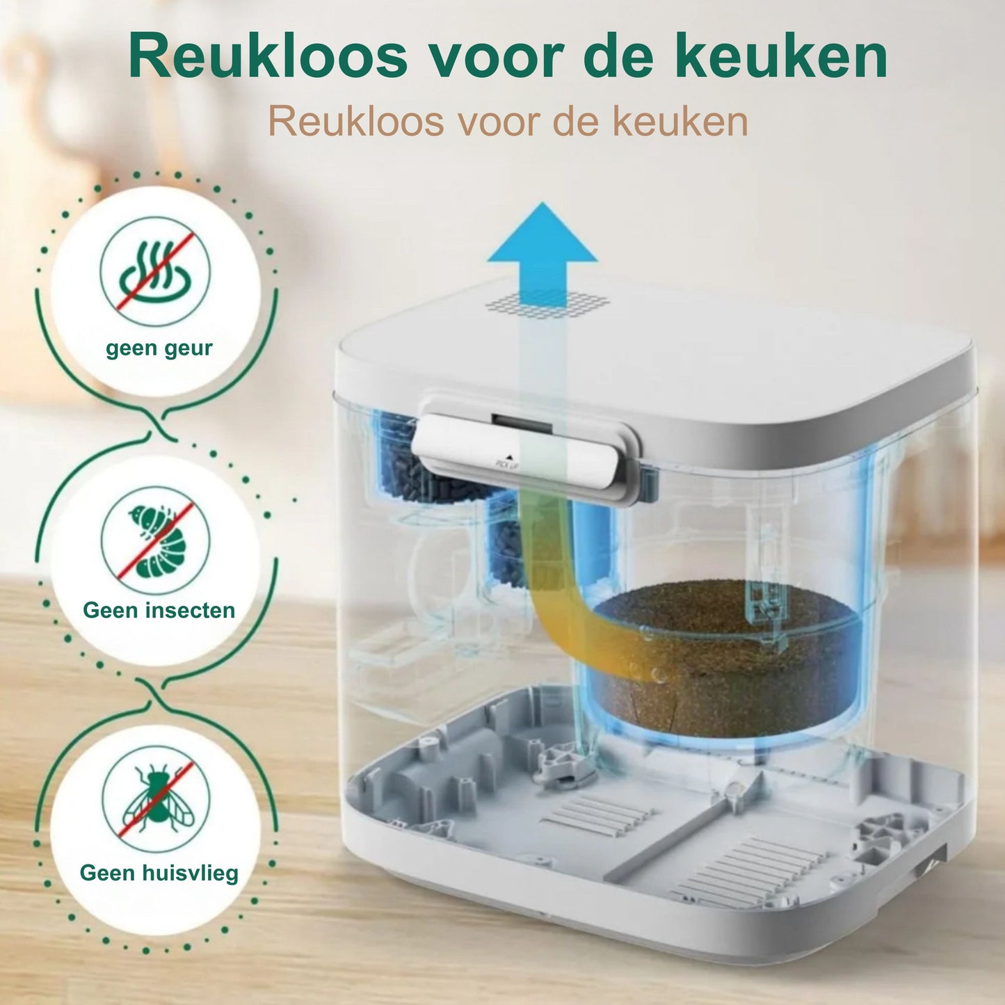 CompoSmart™ - Transformeer Keukenafval Naar Tuinfertilizer Binnen Enkele Dagen!