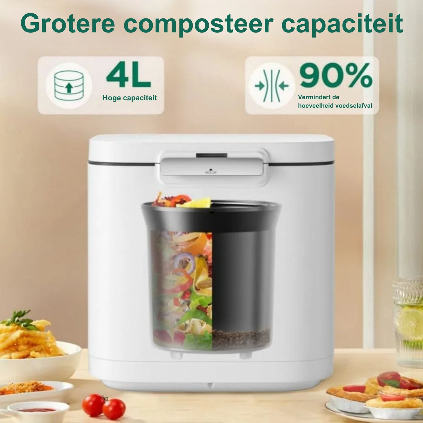 CompoSmart™ - Transformeer Keukenafval Naar Tuinfertilizer Binnen Enkele Dagen!
