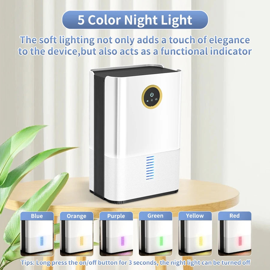 DryPure™ – Draagbare, Stille Luchtontvochtiger voor een Frisse en Gezonde Leefruimte!