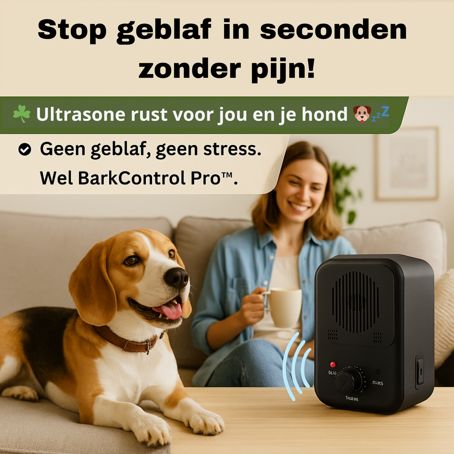 BarkControl Pro™ – Ultrasonisch Anti-Blafapparaat voor Rustige en Gelukkige Huisdieren!